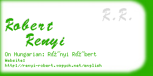 robert renyi business card